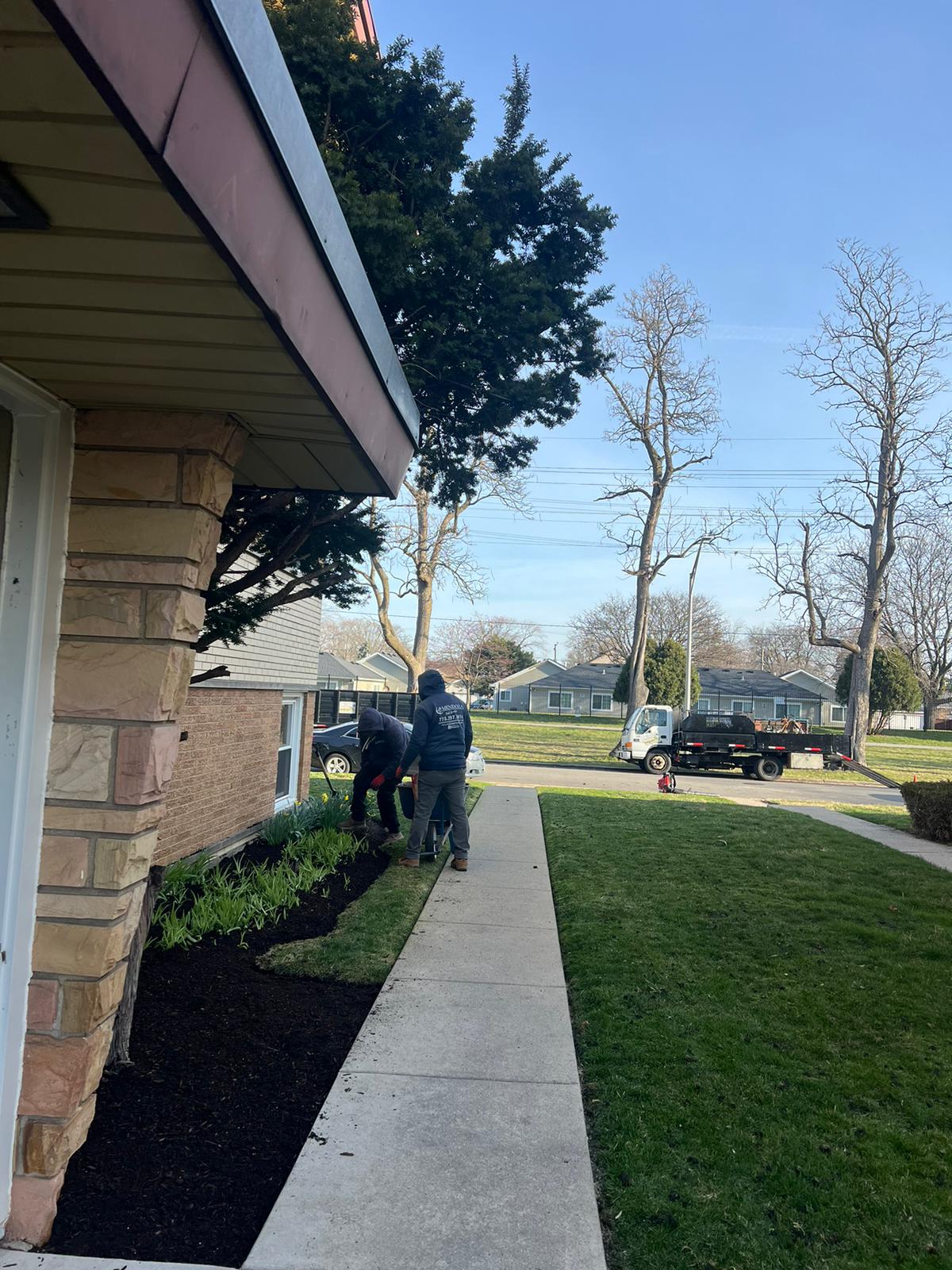 Landscaping project — fence installation